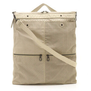 BOTTEGA VENETA Punched Shoulder Bag Ivory White Leather